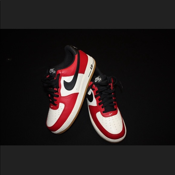 Nike Other - Retro Air Force 1’s - Red/Black/White/Gum